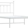 Sturdy 12 Inch White Twin XL Bed Frame with Headboard and Storage