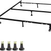 Upholstered Platform Bed with Twin Trundle and 2 Drawers in Gray 4