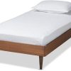 Queen Platform Bed Frame with 4 Storage Drawers and Metal Slats 3