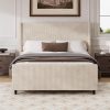 Farmhouse Style Full Size Wood Bed Frame with Ample Storage White Finish 3