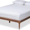 Becket Twin XL Solid Wood Low Profile Platform Bed in Walnut Finish 3