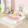 Classic Upholstered Twin Bed with Diamond Stitched Headboard in Grey 3