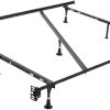 Modern Upholstered Platform Bed with Storage Drawers Queen Blue 3
