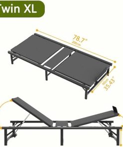 Twin XL Adjustable Bed Frame with Remote and Independent Incline 2