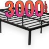 Queen Size Metal Bed Frame Heavy Duty No Box Spring Easy Assembly