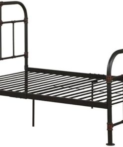 Acme Nicipolis Sandy Gray Full Spindle Bed with Metal Frame 2