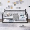 Twin Over Twin Bunk Bed with Stairs and Trundle for Kids and Teens 4