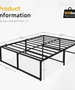 GAOMON Full Size Metal Bed Frame with 14 Inch Under Bed Storage 2