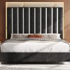 Queen Size Bed Frame with Storage Headboard and Charging Station 3