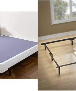 ZINUS 7.5 Inch Box Spring and 7 Inch Metal Bed Frame Queen Black 2