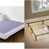 George King Size Bed Frame Charcoal Fabric Upholstered Platform Bed 4