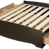 HABITRIO King Bed Frame with Storage and Headboard in Gray Oak 3