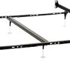 Bestier Queen Bed Frame with Headboard and Storage Shelves, Walnut 3
