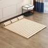 Foldable Wood Slatted Bed Frame for Bedrooms and Guest Rooms 74.8in
