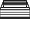 Queen Bed Frame with RGB LED Lights and Charging Station, White 3