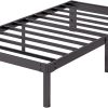 Queen Size Metal Bed Frame with Iron Headboard and Heavy Duty Slats 3