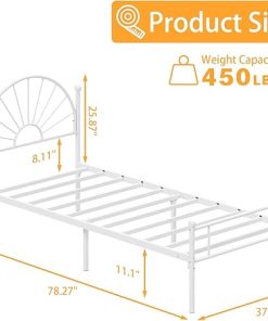 Weehom Twin Bed Frame with Headboard and Footboard for Storage 2