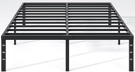 Queen Size Metal Bed Frame with Storage Easy Assembly 14 Inch Black Queen Size Metal Bed Frame with Storage Easy Assembly 14 Inch Black