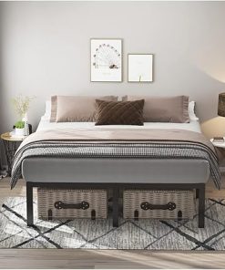 Full Size Heavy Duty Metal Bed Frame, No Box Spring Needed