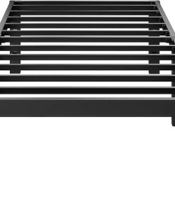 Twin Bed Frame 18 Inch High No Box Spring Needed Easy Assembly Black