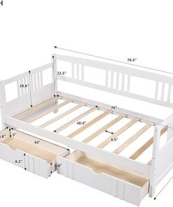 Harper Bright Twin Daybed Frame with Storage Drawers No Box Spring 2