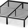 King Size Floating Bed Frame with LED Lights Easy Assembly Noise Free 4
