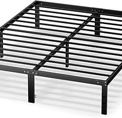 Heavy Duty Full Size Metal Bed Frame with Storage, 14 Inches High