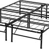 Espresso Twin Bed Frame with Trundle Wood Platform and Headboard 3
