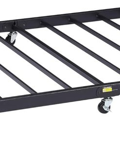 VECELO Twin Trundle Bed Frame with Roll Out and Lockable Casters