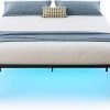 Modern Full Size Bed Frame with Charging Station and LED Lights 3 Modern Full Size Bed Frame with Charging Station and LED Lights 3