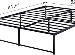 VECELO 14 Inch Queen Bed Frame Metal Platform Mattress Foundation 2