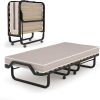Heavy Duty Full Bed Frame with Headboard and Charging Station Black 4