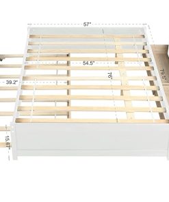 Harper Bright Designs White Full Bed with Trundle and Drawers 2
