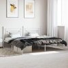 Rustic Wood Queen Bed Frame with Strong Metal Slats No Box Spring 4