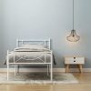 Twin Floor Bed with Fence Door Solid Wood Kids Montessori Bed Frame 4
