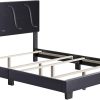Scandinavian Solid Wood Bed Frame with Storage for Full XL Size 3