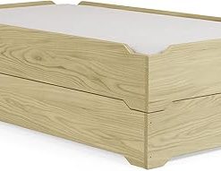 Twin Over Twin Stackable Bed Frame – Easy Assembly Solid Pine Design 2