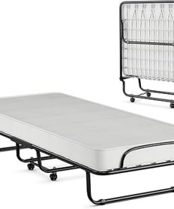 Folding Bed with Memory Foam Mattress and Sturdy Metal Frame 75×31