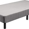 VECELO Queen Metal Platform Bed Frame with Wooden Headboard Brown 4