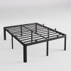 VECELO Queen Platform Bed Frame with Wood Headboard and Steel Slats 3