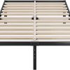 ZIYOO Queen Bed Frame 18 Inches Tall with Strong Wood Slats Support