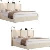 YITAHOME King Size LED Platform Bed Frame Adjustable Headboard Black 3