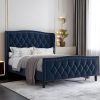 Lift Up Full Size Storage Bed Frame with 2 Drawers Natural Wood 4