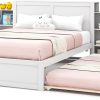 Twin Metal Loft Bed with Storage Shelves for Kids Teens Adults Black 3