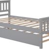 Multifunctional Twin Metal Daybed Frame with Heavy-Duty Steel Slats 4