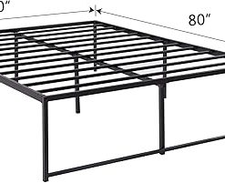 VECELO 18 Inch Queen Metal Platform Bed Frame No Box Spring Required 2