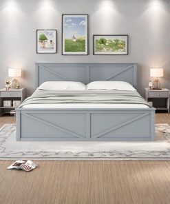 King Size Platform Bed with Storage Drawers and Solid Wood Frame 2