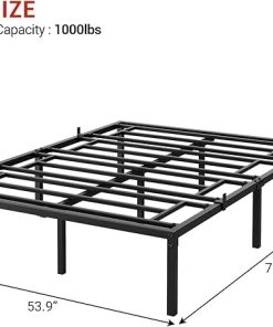 Metal Platform Bed – 14′ Full Size Up to 1,000 lbs Heavy Duty No Box Spring Easy Assembly 2