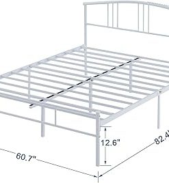 VECELO 14 Inch Queen Metal Bed Frame with Headboard and Easy Assembly 2