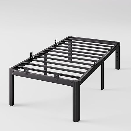 Heavy Duty Twin XL Bed Frame No Box Spring Needed Tall Metal Design 2 Heavy Duty Twin XL Bed Frame No Box Spring Needed Tall Metal Design - Image 2
